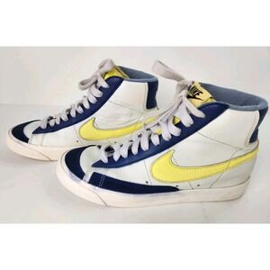 Nike Blaze Mens Shoes Mid'77 D07396-991 Size 5.5 Blue Yellow